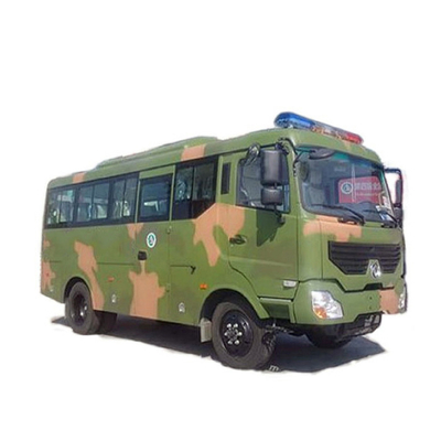 ดีเซล 170HP Power Custom Off Road Military Vehicles 4x4 Bus 6m Body 17 Seats