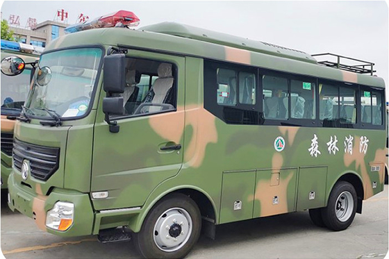 ดีเซล 170HP Power Custom Off Road Military Vehicles 4x4 Bus 6m Body 17 Seats