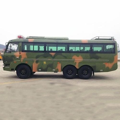 Off Road Tyre ทหาร ขนส่ง รถบัส ยานพาหนะทางทหาร ป่า 6x6 รถโดยสาร 190HP 30 Seats