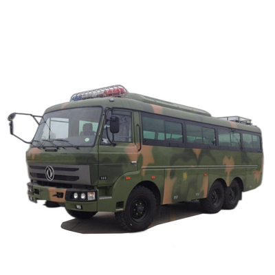 Off Road Tyre ทหาร ขนส่ง รถบัส ยานพาหนะทางทหาร ป่า 6x6 รถโดยสาร 190HP 30 Seats