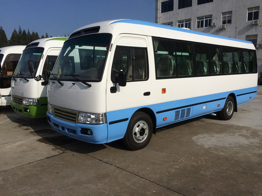 ดีเซล Coach Coaster Bus 30 ที่นั่ง รถตู้ 140hp เกียร์ธรรมดา แอร์ ตู้เย็น