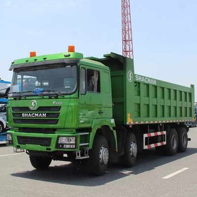 Heavy Duty Shacman F3000 8x4 Dump Truck Euro 2 Emission 380hp 10MT Diesel Tippers ระบบกันสะเทือนแบบไฮดรอลิกของ Cab