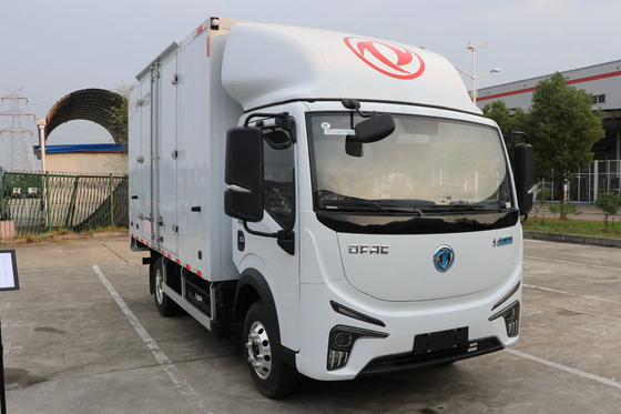 90 กม. / ชม. DONGFENG รถบรรทุกไฟฟ้าพลังงานใหม่การขนส่งตู้บรรทุกสินค้าไฟฟ้า