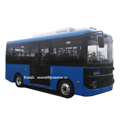 Last Mile 6m Mini Electric City Bus การปล่อยมลพิษเป็นศูนย์ EU Standard Direct Drive Motor กำลังสูงสุด 160kw