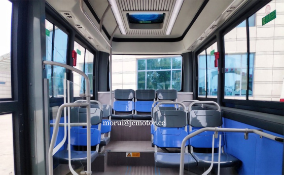 OEM 6m BEV รถบัสเมืองขนาดเล็กไฟฟ้า การขนส่งผู้โดยสารเมือง เต็มภาระ 200 กม.