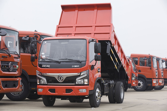 Euro 4 DONGFENG Tipper Truck เครื่องยนต์ YUCHAI พวงมาลัยซ้าย 3.7m