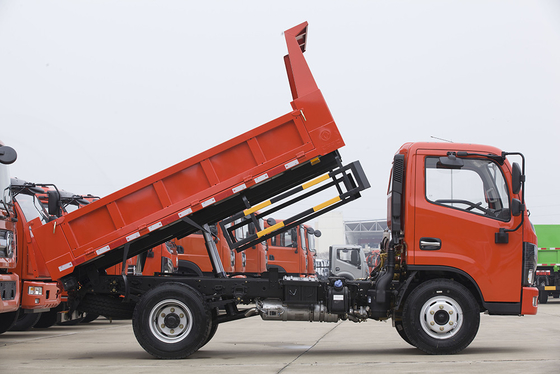 Euro 4 DONGFENG Tipper Truck เครื่องยนต์ YUCHAI พวงมาลัยซ้าย 3.7m