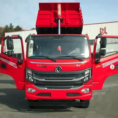 GVW 165HP รถบรรทุกเครื่องยนต์ดีเซล Tipper 4x2 18 Ton Dump Truck ฐานล้อ 3550mm