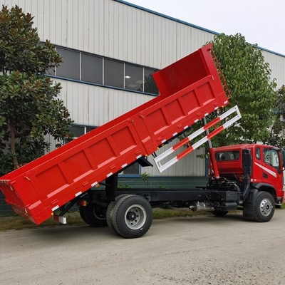 GVW 165HP รถบรรทุกเครื่องยนต์ดีเซล Tipper 4x2 18 Ton Dump Truck ฐานล้อ 3550mm