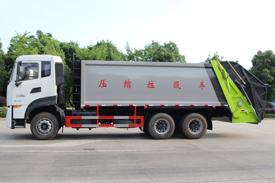 รถบรรทุกสุขาภิบาลเทศบาลขนาด 6x4 หนัก 18 Cbm Truck 10Ton Refuse Collection Vehicles