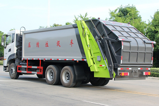 รถบรรทุกสุขาภิบาลเทศบาลขนาด 6x4 หนัก 18 Cbm Truck 10Ton Refuse Collection Vehicles