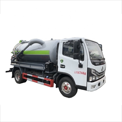 DONGFENG ขนาดเล็กถังบำบัดน้ำเสียสูญญากาศถัง 6MT เครื่องยนต์ดีเซล 4.7 Cbm