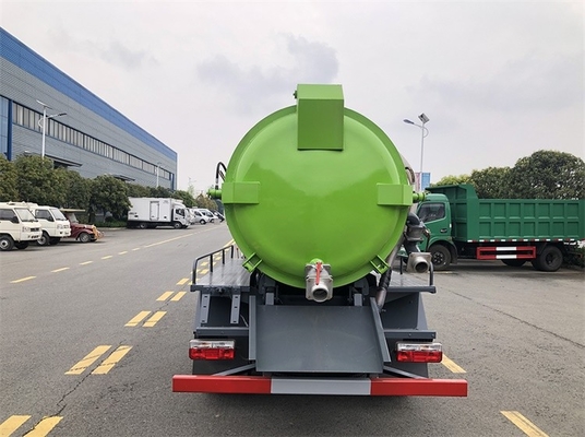 DONGFENG ขนาดเล็กถังบำบัดน้ำเสียสูญญากาศถัง 6MT เครื่องยนต์ดีเซล 4.7 Cbm