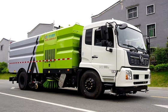 16 CBM ฐานล้อรถบรรทุกสุขาภิบาล 5000mm 210 HP Sweeper Cleaning Truck
