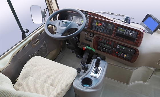 ไมล์ 375km Pure Electric Bus พวงมาลัยซ้าย EV Luxury Coach Bus