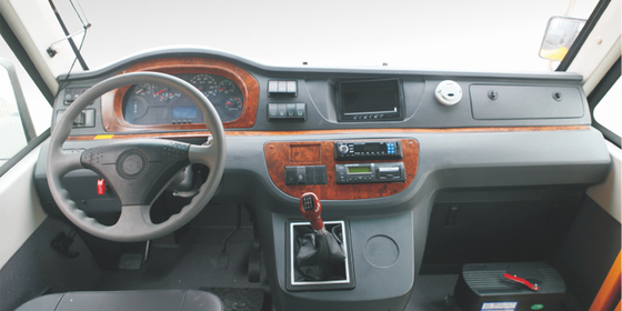 5m 10 - 19 รถโดยสารนักศึกษารถรับส่งเครื่องยนต์ดีเซล 68hp 2900mm ฐานล้อ