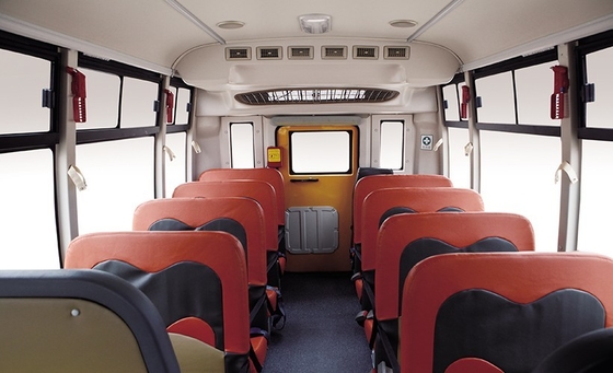 100hp 10 - 19 Seater Student Shuttle Bus 5.5m เครื่องยนต์ดีเซล 80km/h