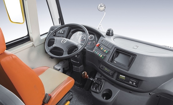 100hp 10 - 19 Seater Student Shuttle Bus 5.5m เครื่องยนต์ดีเซล 80km/h